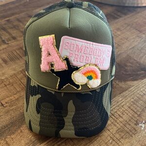 NEW Custom Camouflage Trucker Hat with Patches